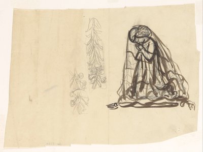 Praying Girl and Ornament by Leo Gestel