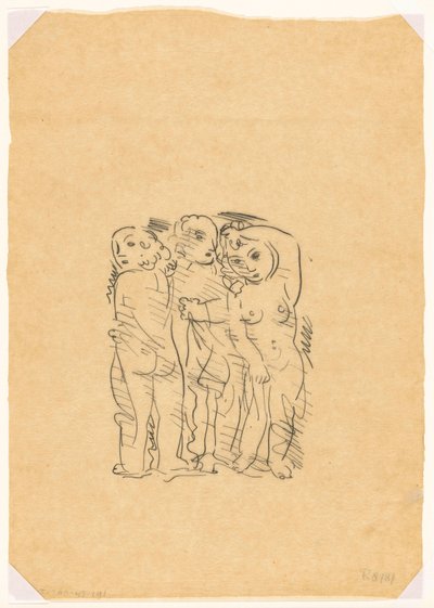 The Three Graces (sketch) by Leo Gestel