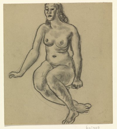 Seated Female Nude by Leo Gestel