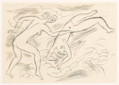 Two Naked Women Swimming by Leo Gestel