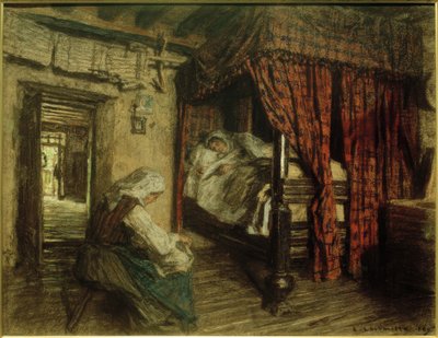 Interior by Leon Augustin Lhermitte