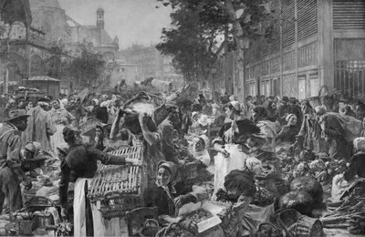 Les Halles, 1895 by Leon Augustin Lhermitte
