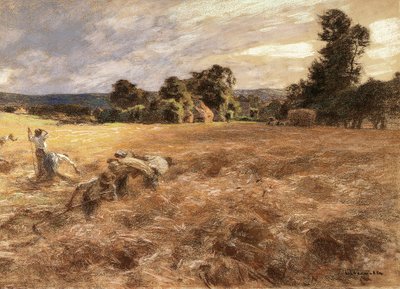 Storm during a harvest, 1906 by Leon Augustin Lhermitte