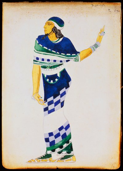 Costume design for a musician by Leon Bakst