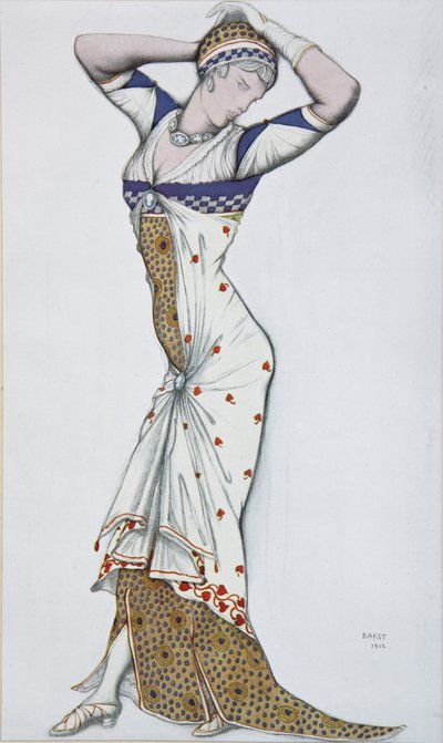 Design of a modern Dress, 1910s by Leon Bakst