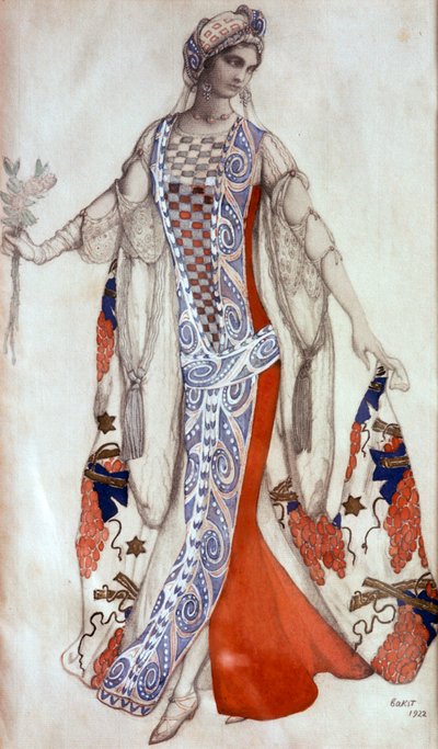 Sleeping Beauty, Ballet Costume Design, c1913 by Leon Bakst