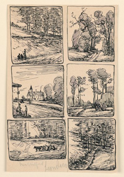 Six Landscape Studies, New Milford by Leon Dabo
