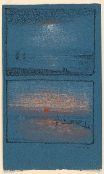 Two Evening Landscapes by Leon Dabo