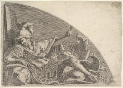 Mars Seated Amid Trophies, 1540-1556 by Leon Davent