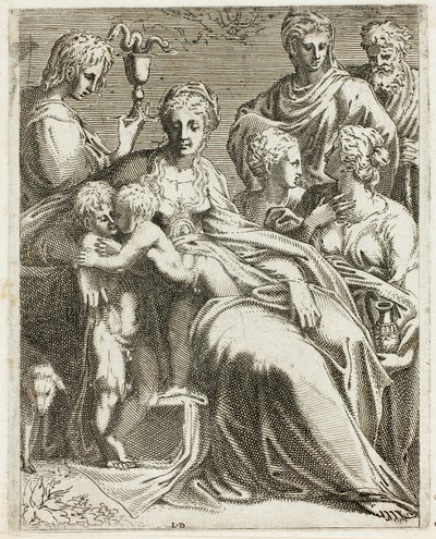 The Holy Family with Saints by Leon Davent
