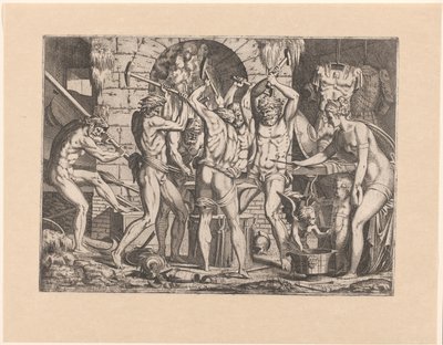 Venus in the Forge of Vulcan by Leon Davent