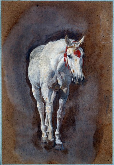 A Horse Drawing by Leon Joseph Florentin Bonnat