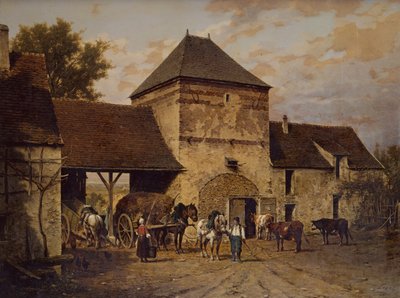 The Farmyard by Leon Legat