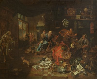 Death at the Usurer by Leonard Bramer