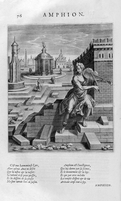 Amphion plays his Lyre by Leonard Gaultier