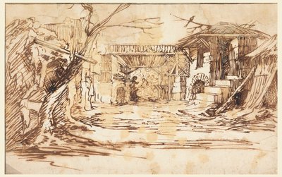 Set for a Christmas Crèche (Nativity) by Leonardo Scaglia