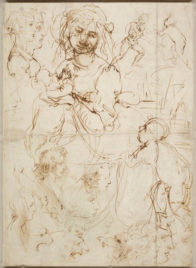 Heads and Figures, c1478 by Leonardo da Vinci