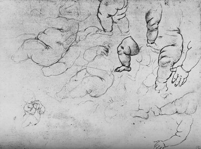 Studies of a Child, c1490 1945 by Leonardo da Vinci