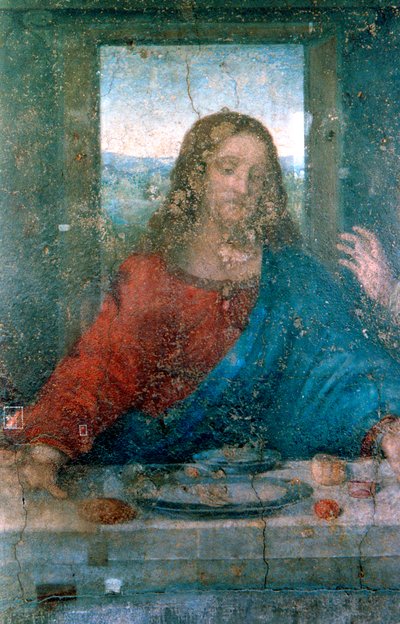 The Last Supper (detail) by Leonardo da Vinci