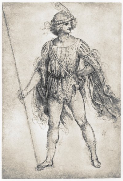 Youth in a Masquerade Costume by Leonardo da Vinci