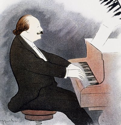 Jules Massenet at the piano by Leonetto Cappiello