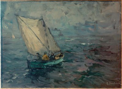 Fisherman with Spritsail by Leonhard Sandrock