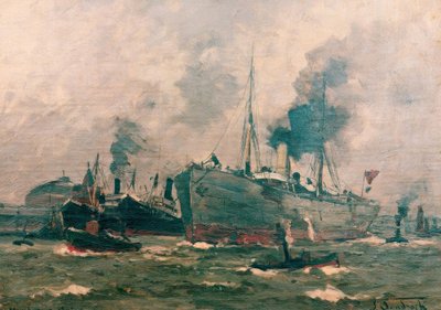 Hamburg Harbor by Leonhard Sandrock