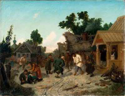 At the Tavern by Leonid Ivanovich Solomatkin