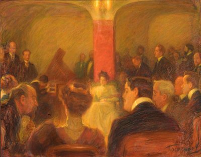 Concert of Wanda Landowska by Leonid Osipovic Pasternak
