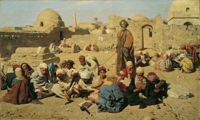 School in Upper Egypt by Leopold Carl Muller