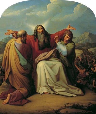 Moses Praying for Victory by Leopold Kupelwieser