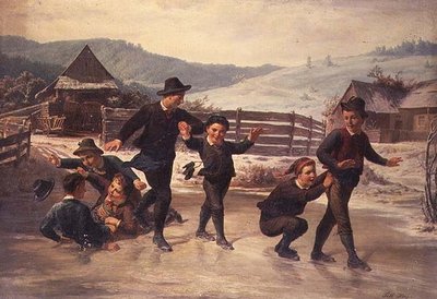 Children skating by Leopold Till