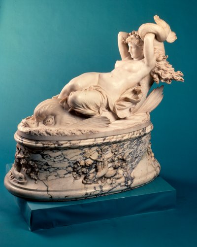 Galatea riding a dolphin, c.1880 by Leopoldo Ansiglione