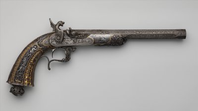 Percussion Exhibition Pistol, French, Paris, dated 1849 by Lepage Moutier