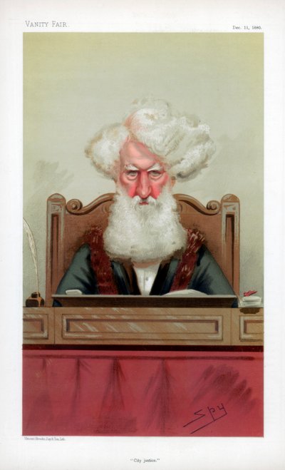 City Justice, 1880 by Leslie Matthew Ward
