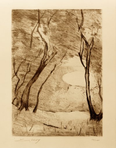 Trees on the Shore of Grunewaldsee by Lesser Ury