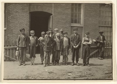 Mill Workers Outside Mill, Massachusetts by Lewis W. Hine