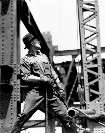 Derrick Man, Empire State Building, 1930-31 by Lewis Wickes Hine