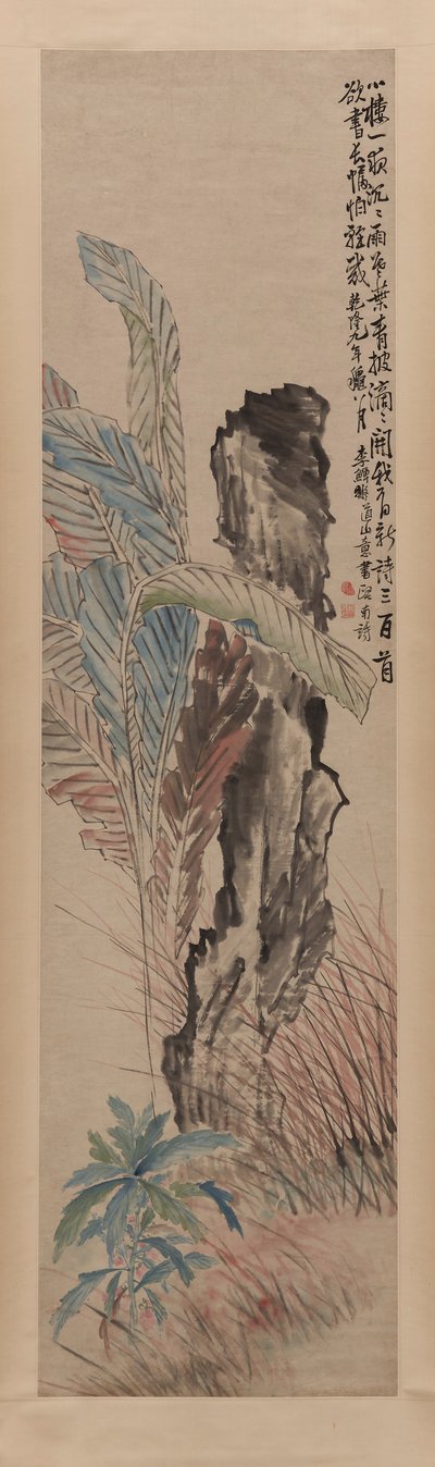 Banana Plant by a Garden Rock by Li Shan