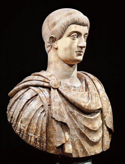 Marble bust of emperor Costanzo by Unbekannt Unbekannt