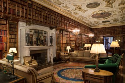 The Library, Chatsworth House, Derbyshire by Unbekannt Unbekannt