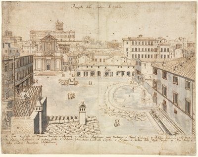 Eighteen Views of Rome: The Trevi Fountain by Lievin Cruyl
