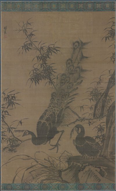 A Pair of Peafowl by Lin Liang