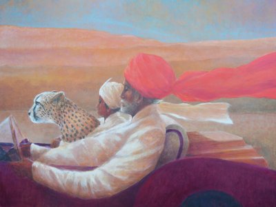 Maharaja, Boy and Cheetah by Lincoln Seligman