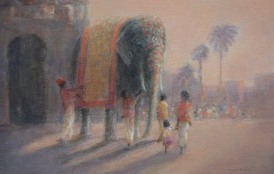 Painted Elephant by Lincoln Seligman