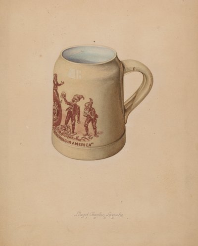 Stoneware Mug for Beer by Lloyd Charles Lemcke