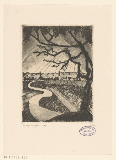 Veere by Lodewijk Schelfhout (signed by artist)