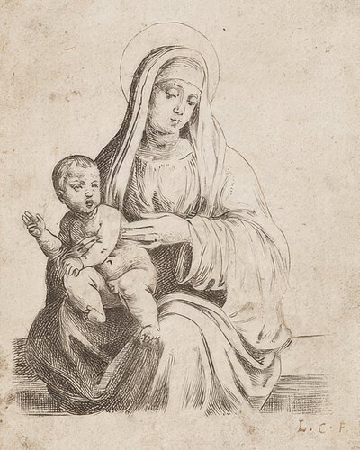 The Beautiful, Small Madonna of Giacomo Francia by Lodovico Carracci