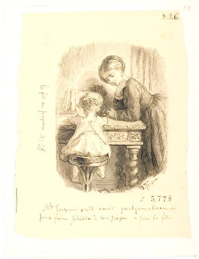 Letter Writing by Lorenz Frølich
