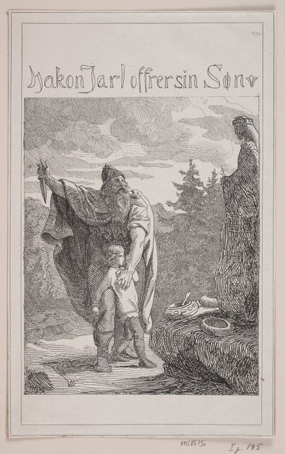 Hakon Jarl Sacrifices His Son by Lorenz Frølich